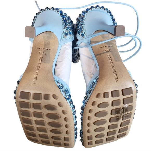 Bottega Veneta Crystal Embellished Stretch Sandal 37.5 - Picture 5 of 5